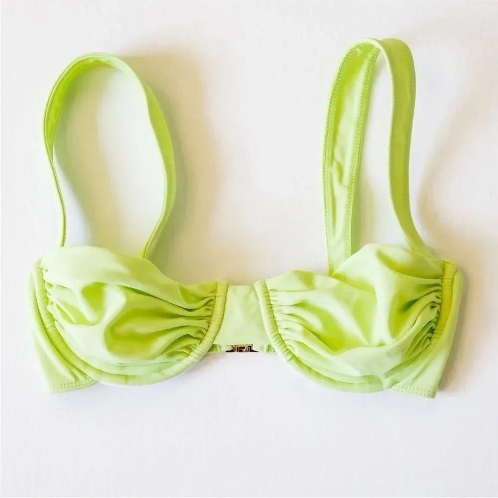 FP x Belle the Label Bikini Set Oracle Top Bare Bottom Honeydew Medium Small NEW